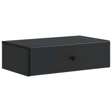 vidaXL Τραπεζάκι Τοίχου Μαύρο 59x34,5x17cm Επεξεργασμένο Ξύλο
