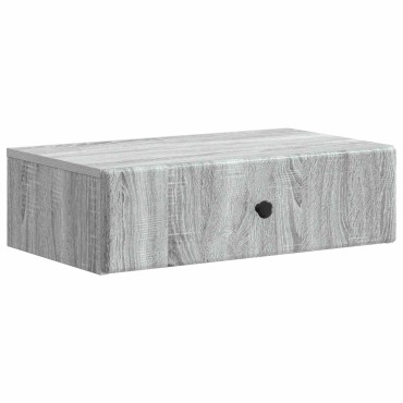 vidaXL Τραπεζάκι Τοίχου Γκρι Sonoma 59x34,5x17cm