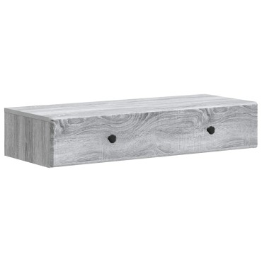 vidaXL Τραπεζάκι Τοίχου Γκρι Sonoma 87,5x34,5x17cm