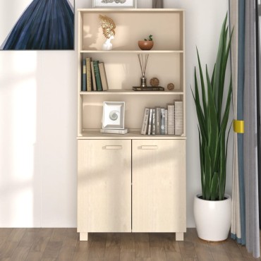 vidaXL Ντουλάπι HAMAR από Μασίφ Ξύλο Πεύκου Μελί 85x35x180cm 1 τεμ.