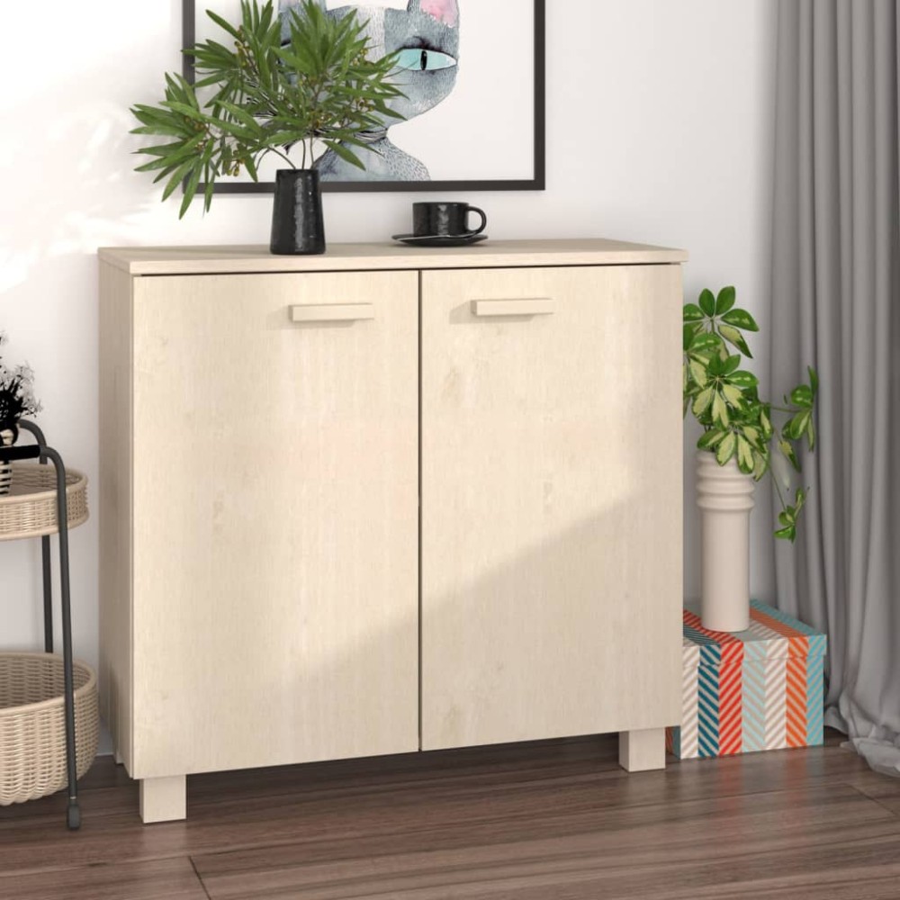 vidaXL Ντουλάπι HAMAR Καφέ Μελί 85x35x80cm Μασίφ Ξύλο Πεύκου 1 τεμ.