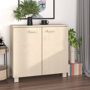 vidaXL Ντουλάπι HAMAR Καφέ Μελί 85x35x80cm Μασίφ Ξύλο Πεύκου 1 τεμ.