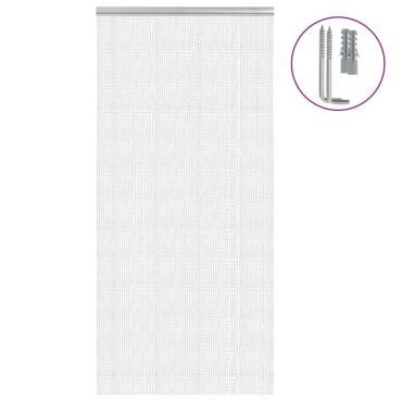 vidaXL Σήτα Πόρτας Αλυσιδωτή 100x212 εκ. από Αλουμίνιο