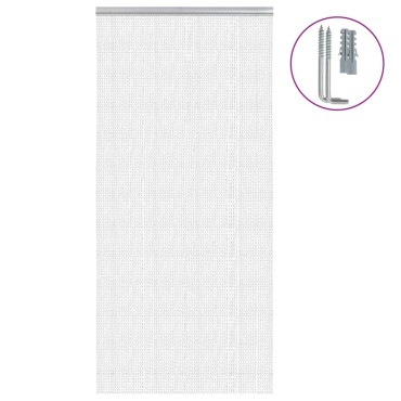 vidaXL Σήτα Πόρτας Αλυσιδωτή 100x226 εκ. από Αλουμίνιο