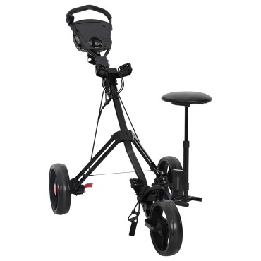 vidaXL Καρότσι Γκολφ με Κάθισμα Μαύρο 95 x 69 x 114 εκ. Σίδερο
