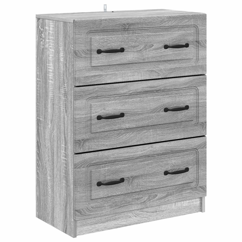 vidaXL Ντουλάπι με Συρτάρια Γκρι Sonoma 66x34,5x87cm 1 τεμ.