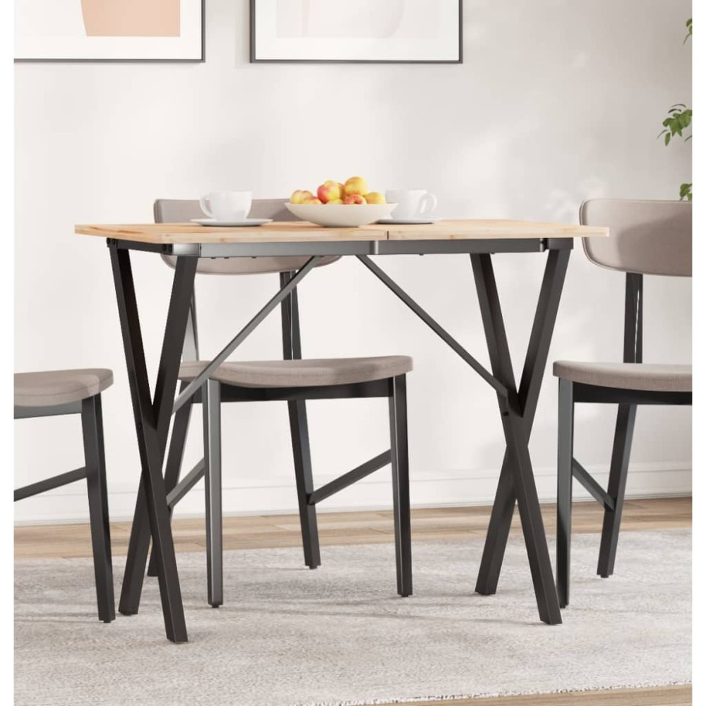 vidaXL Πόδια Τραπεζαρίας σε Σχήμα «Χ» 80x40x73cm Ατσάλι 1 τεμ.