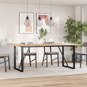 vidaXL Πόδια Τραπεζαρίας σε Σχήμα «Ο» 180x80x73cm Ατσάλι 1 τεμ.