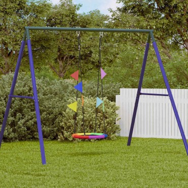 vidaXL Κούνια φωλιά Μπλε 60 x 60 x 180 εκ Πολυεστέρας