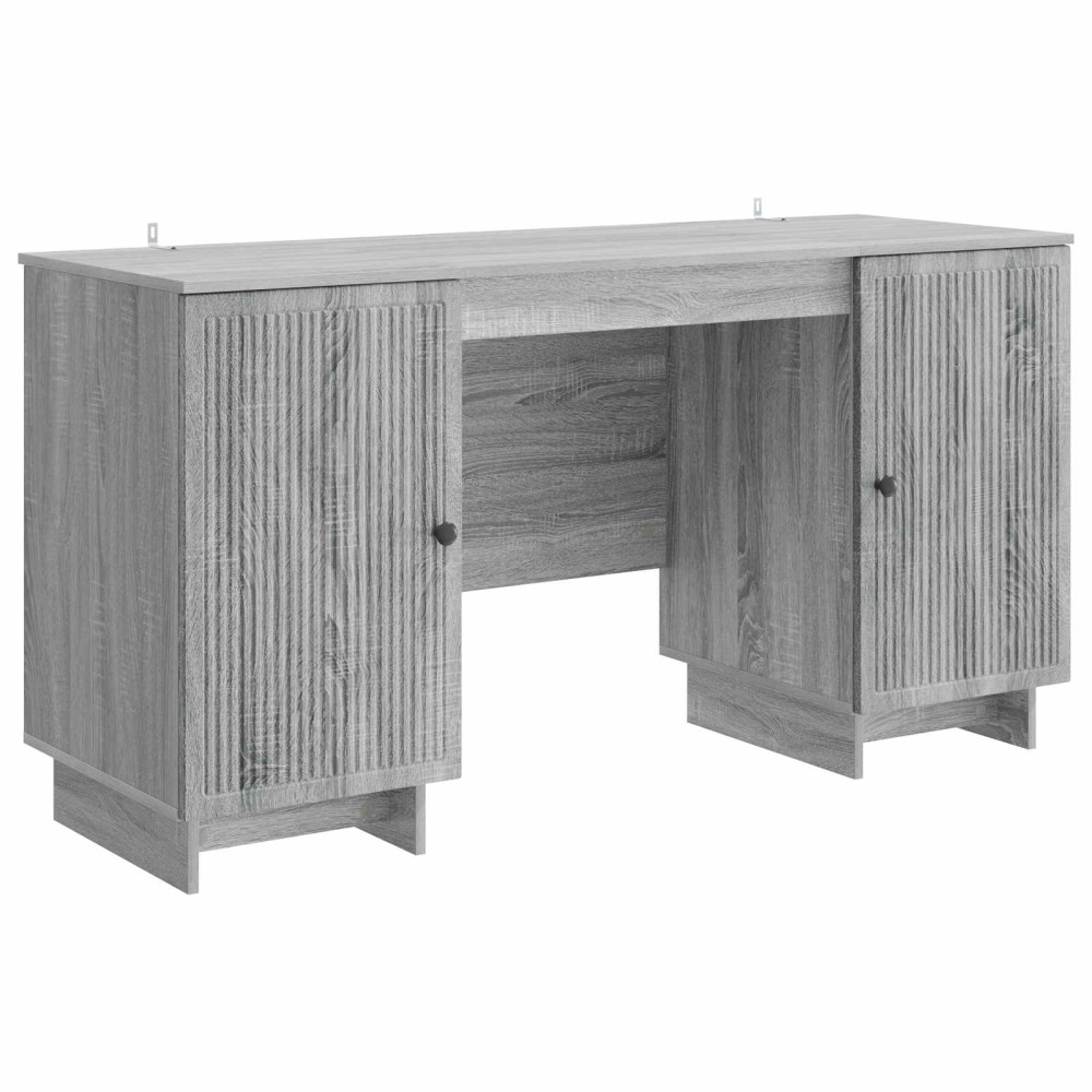 vidaXL Γραφείο Γκρι Sonoma Επεξεργασμένο Ξύλο 142,5x50x75cm 1 τεμ.