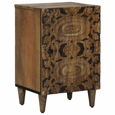 vidaXL Ντουλάπι Μπάνιου Καφέ 38x33,5x58cm Στερεό ξύλο μάνγκο