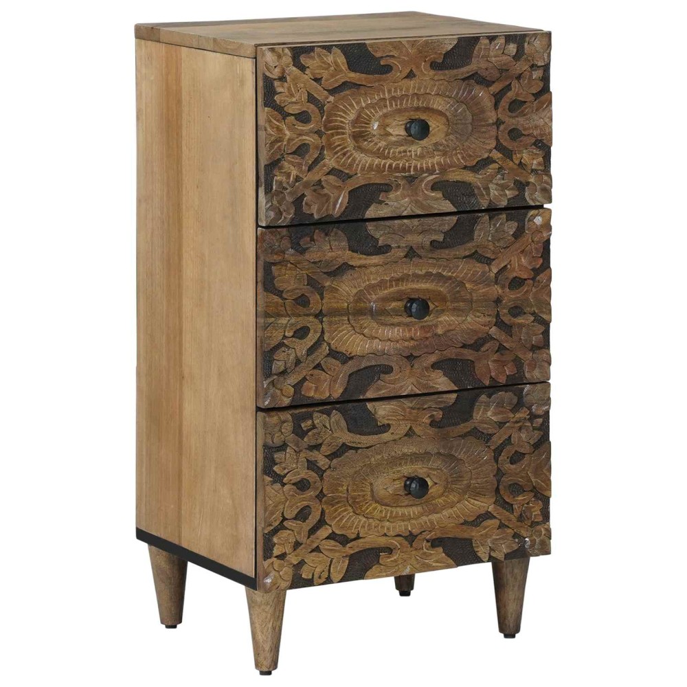 vidaXL Πλαϊνό γραφείο Καφέ 40x33,5x75cm Στερεό ξύλο μάνγκο