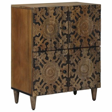 vidaXL Πλαϊνό γραφείο Καφέ 60x33,5x75cm Στερεό ξύλο μάνγκο