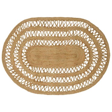 vidaXL Χαλί Περιοχής Φυσικό 100x152cm Γιούτα