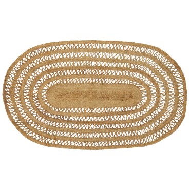 vidaXL Χαλί Περιοχής Φυσικό 152x245cm Γιούτα