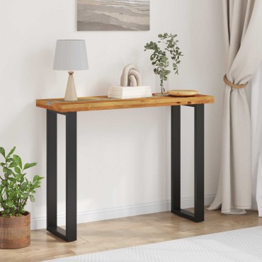 vidaXL Τραπέζι κονσόλας Καφέ 100x35x75cm Στερεό Ξύλο Τίκ