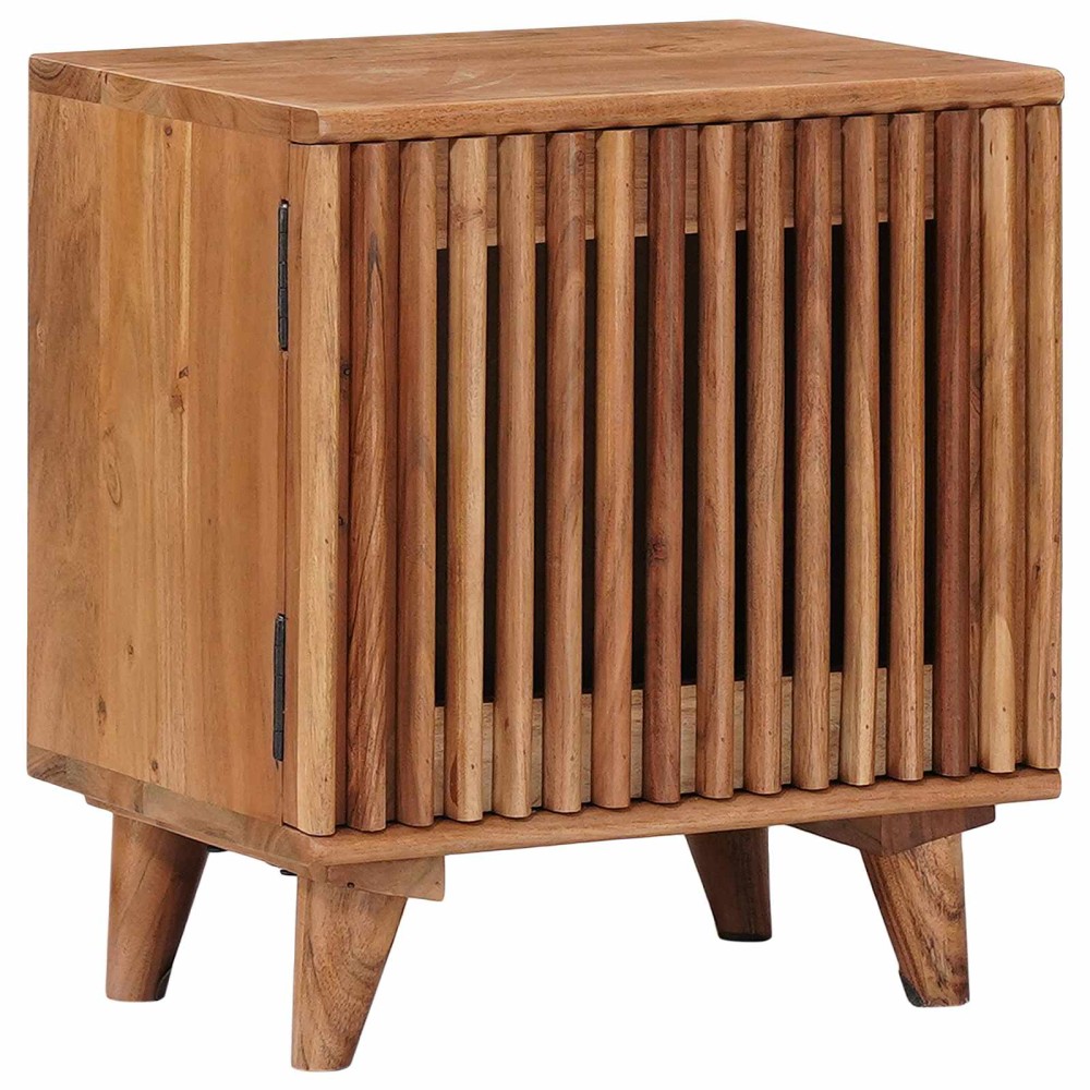 vidaXL Χειροποίητο Κομοδίνο Καφέ Τίκ 40x30x45cm 1 τεμ.
