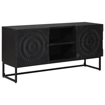 vidaXL Ντουλάπι TV με συρτάρι με ράφι με πόρτα Μαύρο 105x30x54 εκ 1 τεμ.