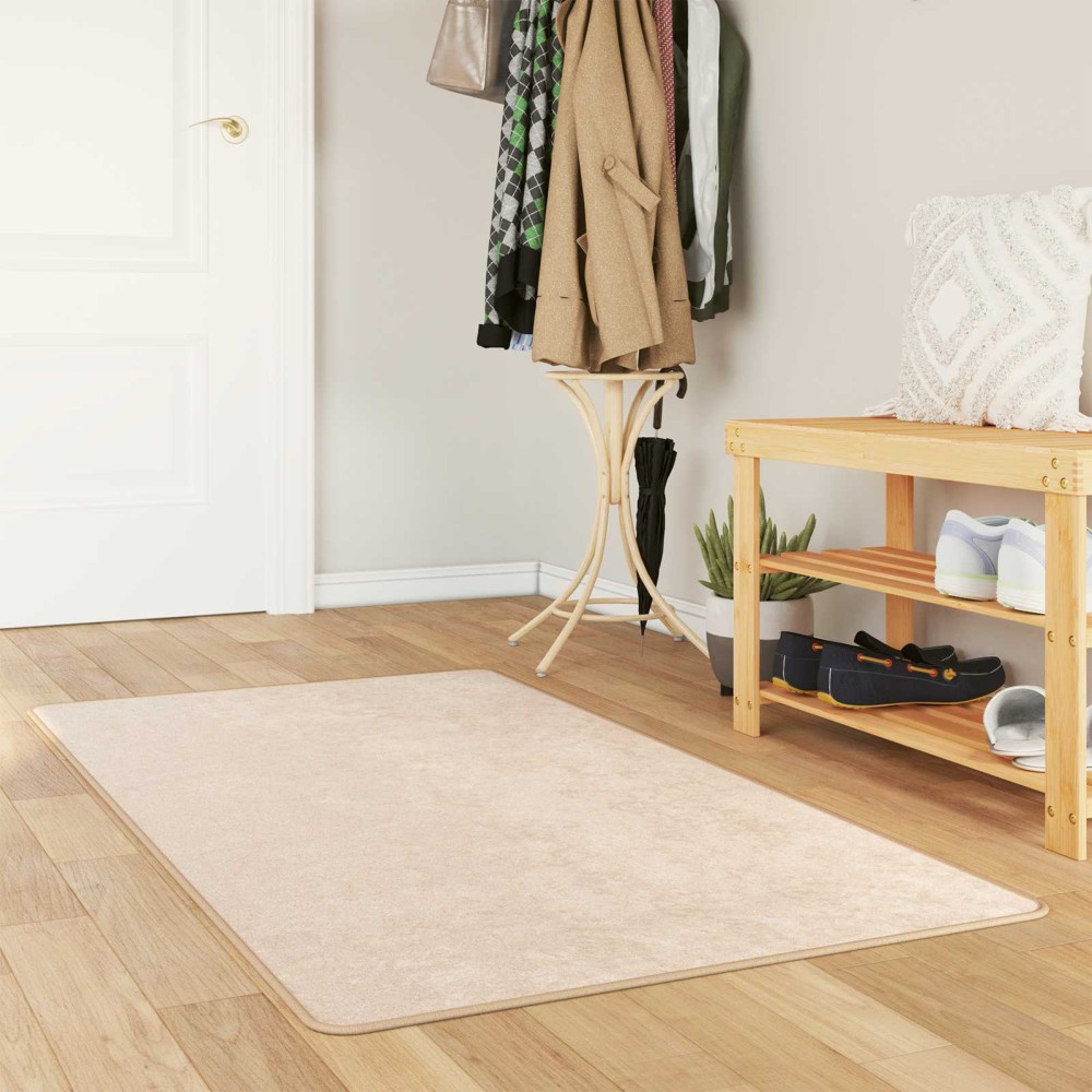 vidaXL Χαλί Runner MARSA Κρεμ 100x350cm Πολυέστερ και PVC