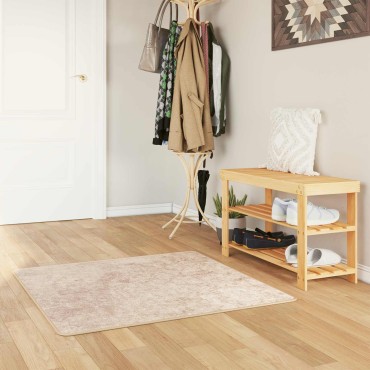vidaXL Χαλί Runner MARSA Μπεζ 100x100cm Πολυέστερ και PVC