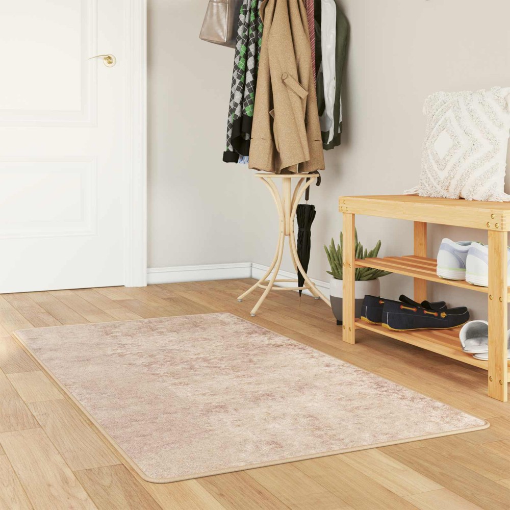 vidaXL Χαλί Runner MARSA Μπεζ 100x200cm Πολυέστερ και PVC