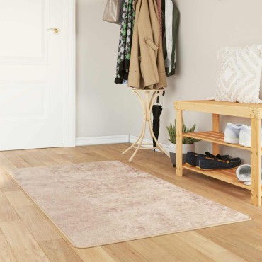 vidaXL Χαλί Runner MARSA Μπεζ 100x200cm Πολυέστερ και PVC