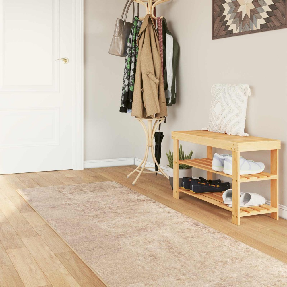 vidaXL Χαλί Runner MARSA Μπεζ 100x350cm Πολυέστερ και PVC