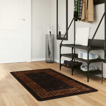 vidaXL Χαλί Runner MARSA Μαύρο 100x200cm Πολυέστερ και PVC