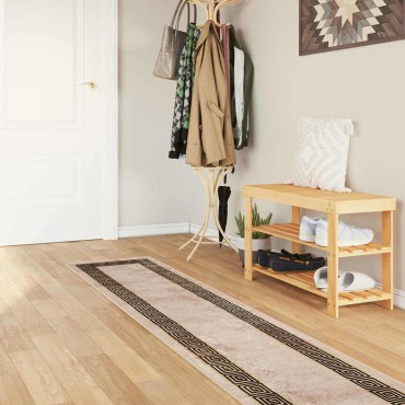 vidaXL Χαλί Runner MARSA Μαύρο 50x350cm Πολυέστερ και PVC