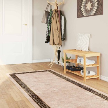 vidaXL Χαλί Runner MARSA Μαύρο 80x350cm Πολυέστερ και PVC