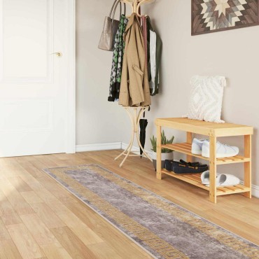 vidaXL Χαλί Runner MARSA Γκρι 50x350cm Πολυέστερ και PVC