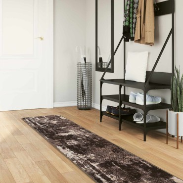vidaXL Χαλί Runner MARSA Μαύρο 50x350cm Πολυέστερ και PVC