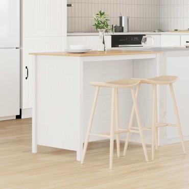 vidaXL Νησιά Κουζίνας HILL Λευκός 112 x 66 x 90 εκ Στερεό πεύκο