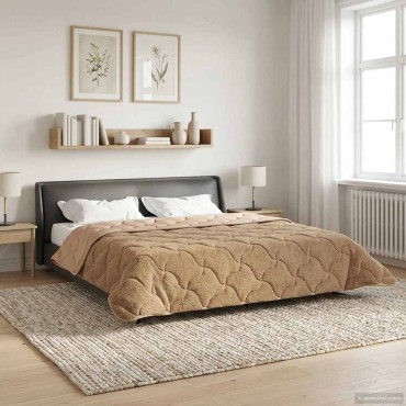 vidaXL Καλοκαιρινό Παπλωματοθήκη Ουαντινγκ Taupe 200 x 240 cm