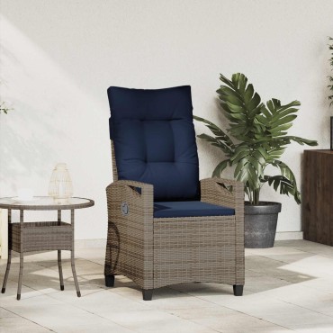 vidaXL Ανακλινόμενη καρέκλα κήπου 56x60x112cm ατσάλι
