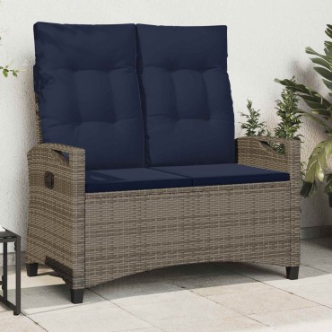 vidaXL Παγκάκι κήπου με μαξιλάρι 105x60x112cm ατσάλι 1 τεμ.
