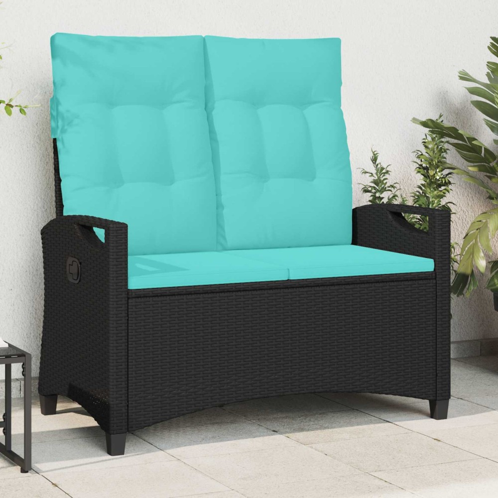 vidaXL Παγκάκι κήπου με μαξιλάρι 105x60x112cm ατσάλι 1 τεμ.