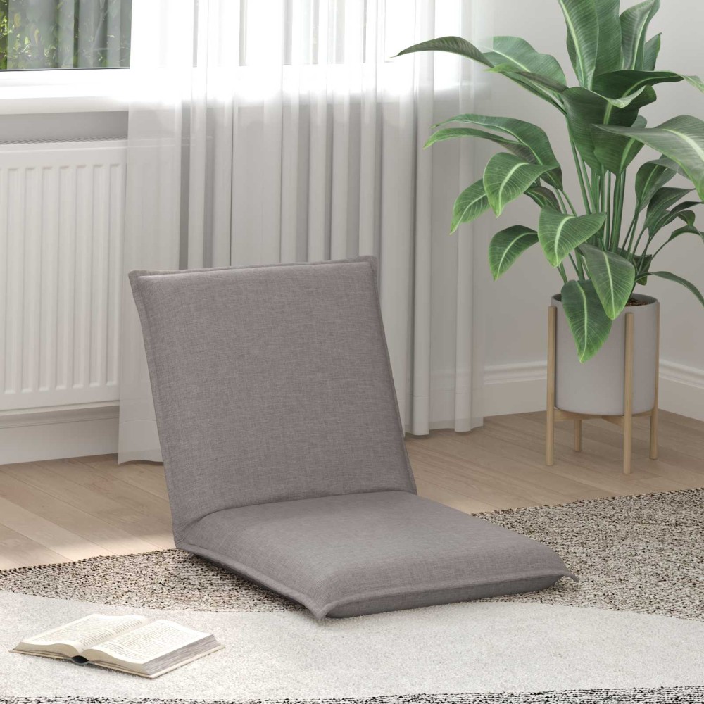 vidaXL Ρυθμιζόμενη Πολυθρόνα Δαπέδου Taupe Ύφασμα 57x64x59cm
