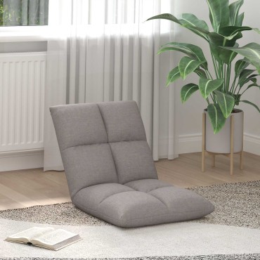 vidaXL Ρυθμιζόμενη Πολυθρόνα Δαπέδου Taupe Ύφασμα 55x61x57cm
