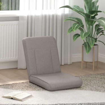 vidaXL Ρυθμιζόμενη Πολυθρόνα Δαπέδου Taupe Ύφασμα 50x73x60cm