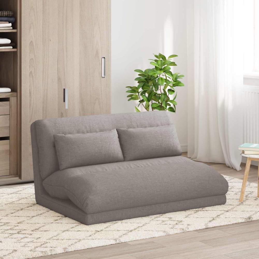 vidaXL Ρυθμιζόμενη Πολυθρόνα Δαπέδου Taupe Ύφασμα 110x82x55cm