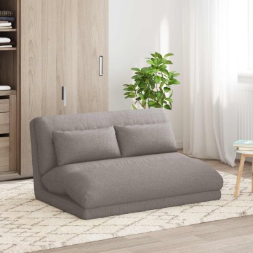 vidaXL Ρυθμιζόμενη Πολυθρόνα Δαπέδου Taupe Ύφασμα 110x82x55cm