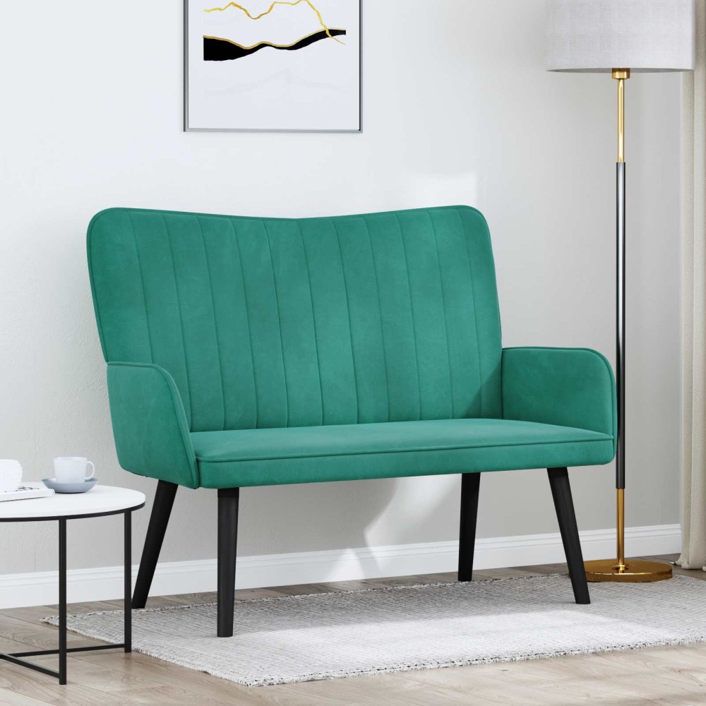 vidaXL Καναπές 2 ατόμων Τιρκουάζ 115x61x87cm Βελούδο