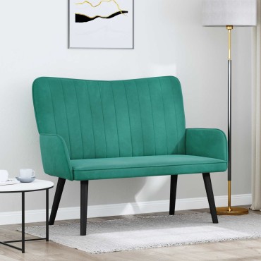 vidaXL Καναπές 2 ατόμων Τιρκουάζ 115x61x87cm Βελούδο