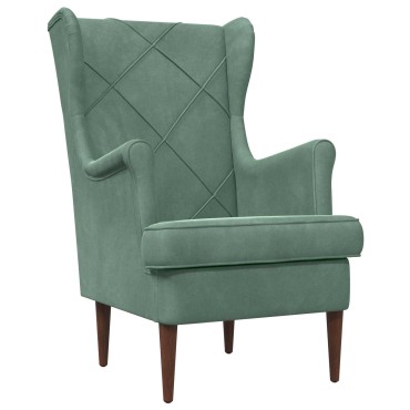 vidaXL Πολυθρόνα Θαλασσί Βελούδο 65x79x100cm 1 τεμ.