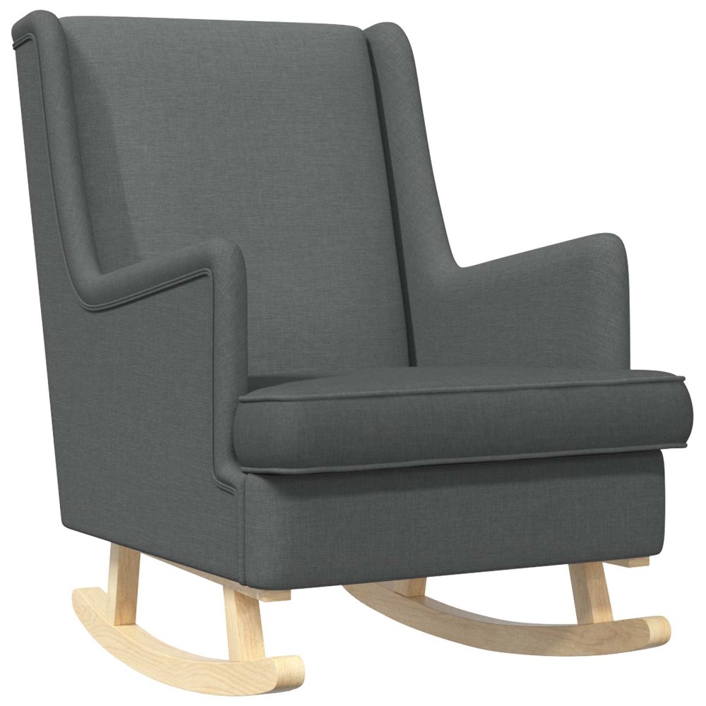 vidaXL Κουνιστή καρέκλα Σκούρο Γκρι 62x80x85cm ύφασμα 1 τεμ.