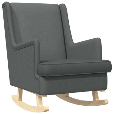 vidaXL Κουνιστή καρέκλα Σκούρο Γκρι 62x80x85cm ύφασμα 1 τεμ.