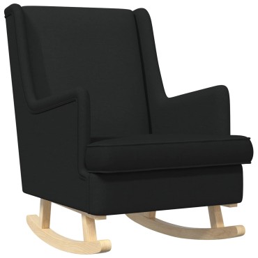vidaXL Κουνιστή καρέκλα Μαύρο 62x80x85cm ύφασμα 1 τεμ.