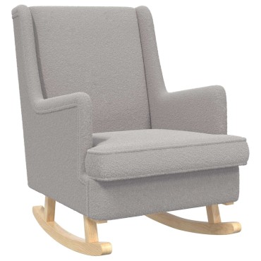 vidaXL Κουνιστή καρέκλα Ανοιχτό γκρι 62x80x85cm Μπουκλέ 1 τεμ.