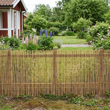 vidaXL Φράχτης Κήπου Καρβουνιασμένο 400x100cm Καλάμι